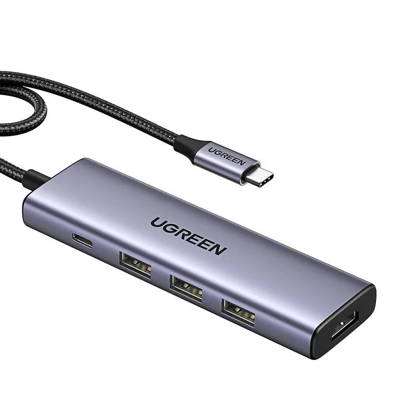 Hub USB-C UGREEN CM511 5w1 HDMI 4K 100W PD - Srebrny