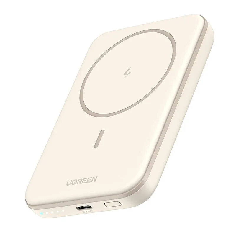 Powerbank UGREEN PB560 5000mAh 15W Magnetyczny - Beżowy