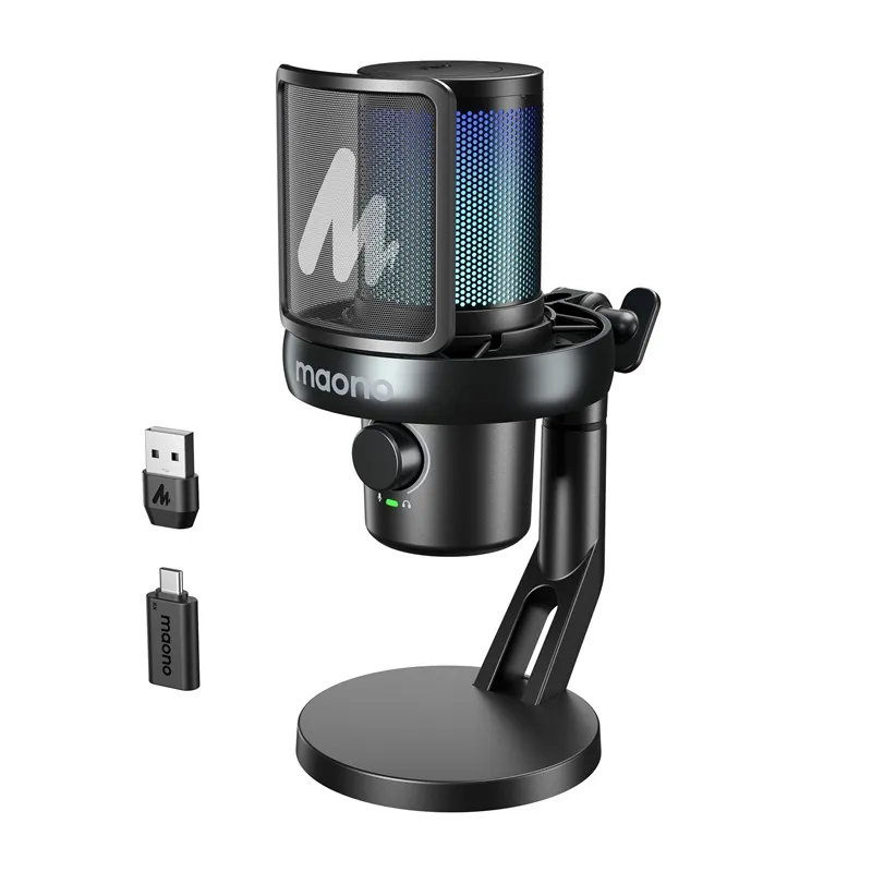 Mikrofon Gamingowy MAONO DM40 Pro Bezprzewodowy - Czarny