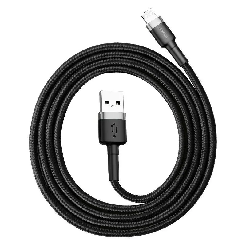 Kabel BASEUS Cafule USB-A-Lightning 2m - Szaro-Czarny