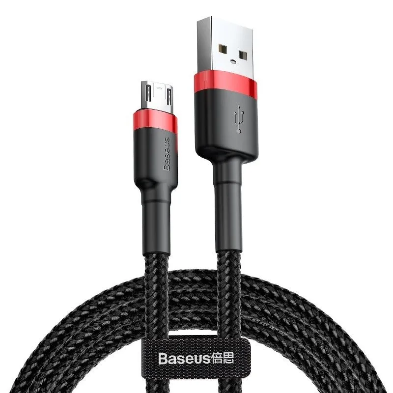 Kabel BASEUS Cafule USB-A Micro USB 2m - Czerwono-Czarny