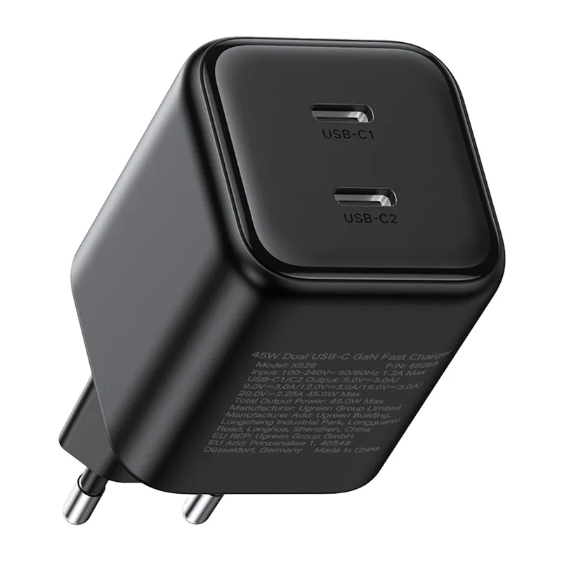 Ładowarka Sieciowa UGREEN X526 45W 2XUSB-C - Czarna