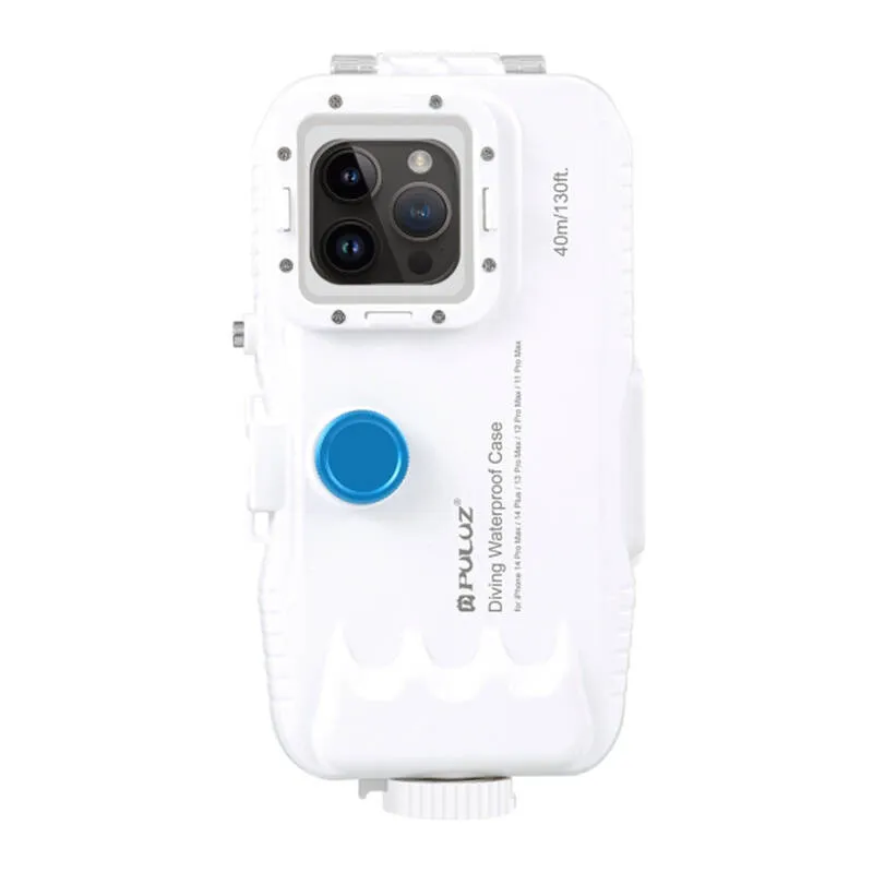 Etui Wodoodporne PULUZ Do IPhone 11-15 Pro Max 40m - Białe