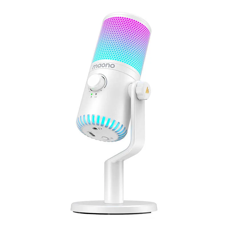Mikrofon Gamingowy MAONO DM30RGB Pojemnościowy Kardioidalny - Biały