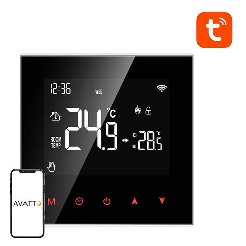 Termostat Smart AVATTO WT100 Wi-Fi 3A Tuya Do Bojlera CWU
