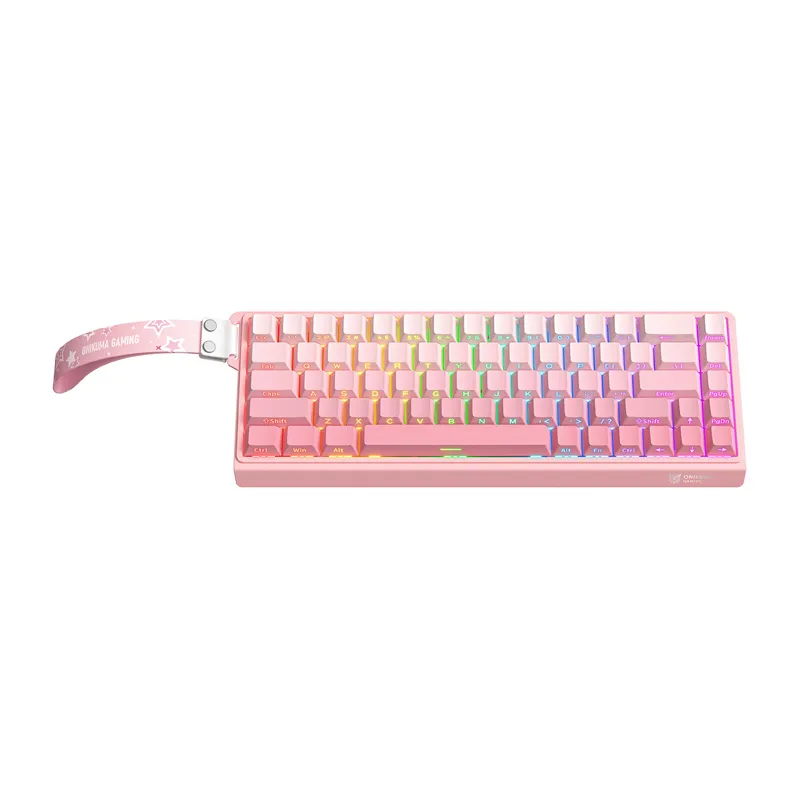Klawiatura Mechaniczna ONIKUMA G69 QWERTY 68 Klawiszy - Różowa