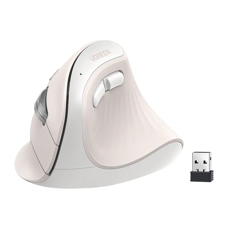 Mysz Pionowa UGREEN MU008MINI Bluetooth 2.4G 4000 DPI - Biała