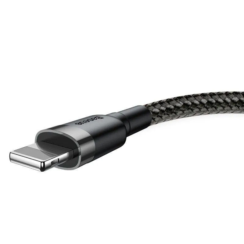 Kabel BASEUS Cafule USB-A-Lightning 2m - Szaro-Czarny