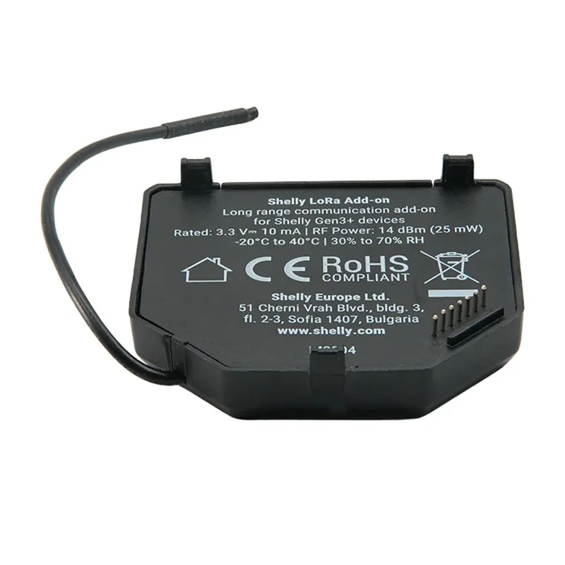 Moduł LoRa EU868 SHELLY Add-On Do Automatyki Zestaw 2 szt