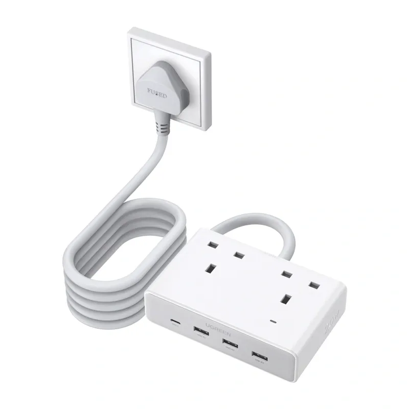 Listwa Zasilająca UGREEN Nexode S620 2X AC 3X USB USB-C 1.5m - Biała