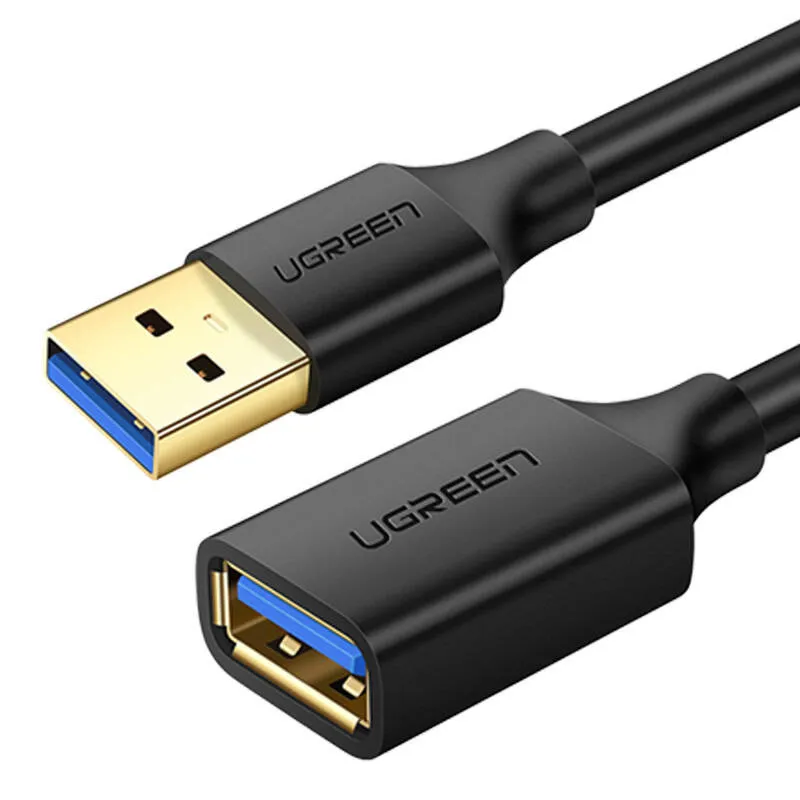 Kabel UGREEN US129 USB-A 3.0 Przedłużacz 3m - Czarny