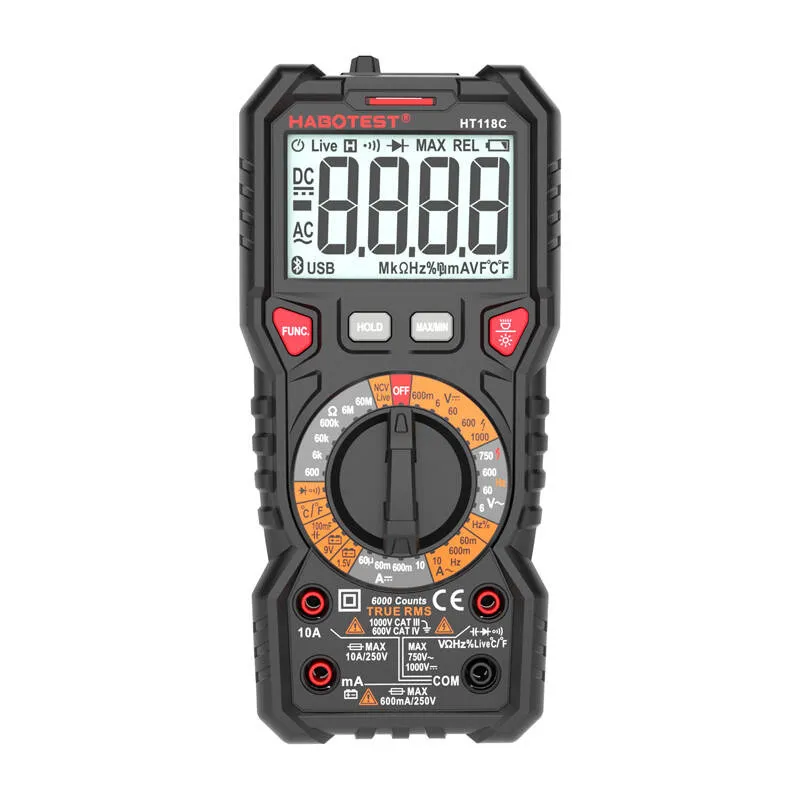 Multimetr Cyfrowy HABOTEST HT118C True RMS Z NCV I Latarką