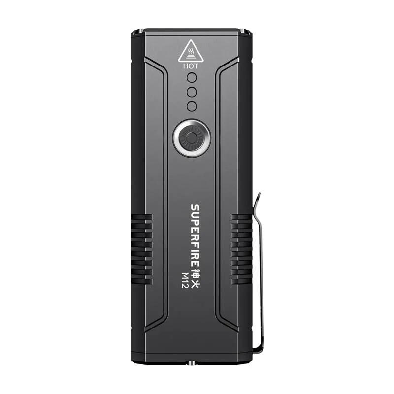 Latarka SUPERFIRE M12 8000LM USB-C Wodoodporna - Czarny
