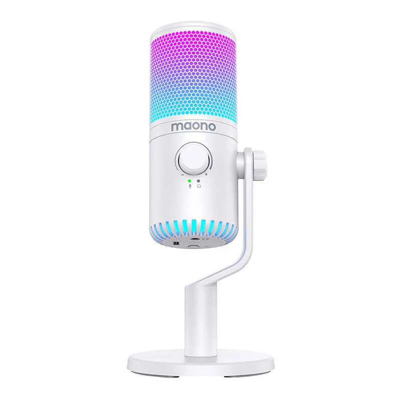 Mikrofon Gamingowy MAONO DM30RGB Pojemnościowy Kardioidalny - Biały