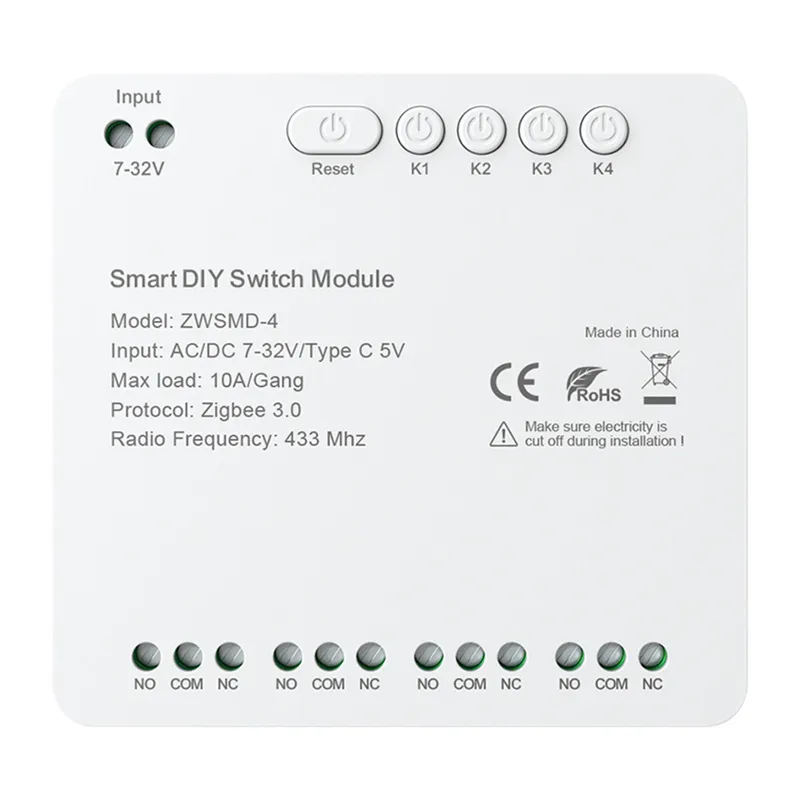 Przekaźnik AVATTO ZWSMMD-4-32V ZigBee 4-KANAŁOWY DC 32V