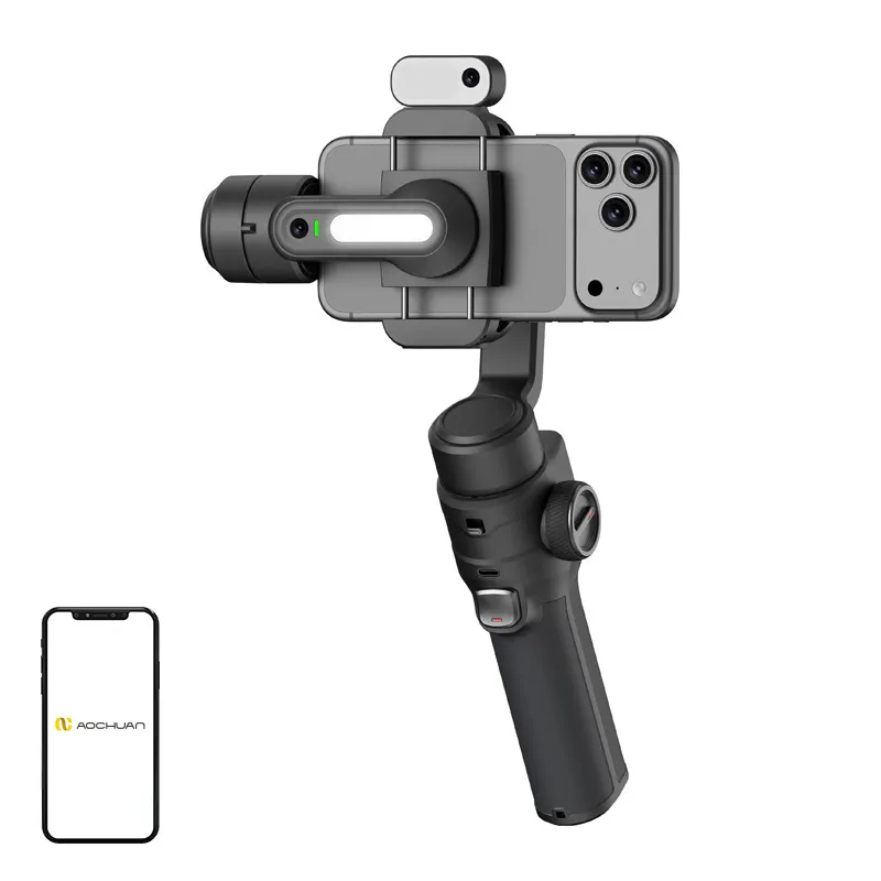 Gimbal AOCHUAN S3 Z Czujnikiem AI Czas Pracy 600 Min - Czarny
