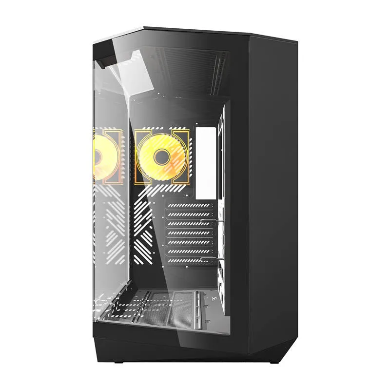 Obudowa Komputerowa DARKFLASH DY470 + 4 Wentylatory - Czarna