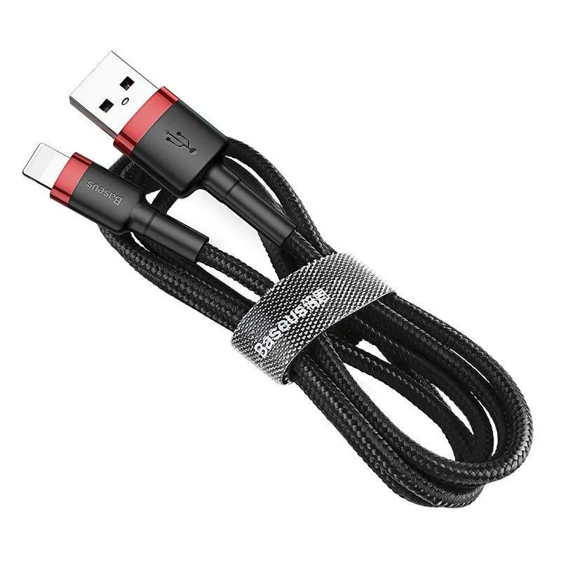 Kabel BASEUS Cafule USB-A Lightning 1m - Czarno-Czerwony