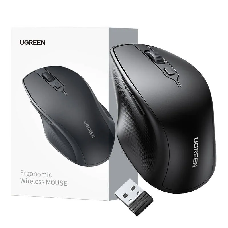 Mysz Bezprzewodowa UGREEN 903952 Ergonomiczna 4000 DPI - Czarna