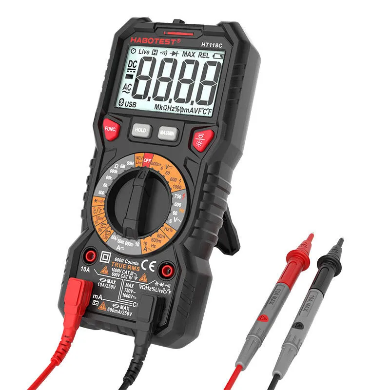 Multimetr Cyfrowy HABOTEST HT118C True RMS Z NCV I Latarką