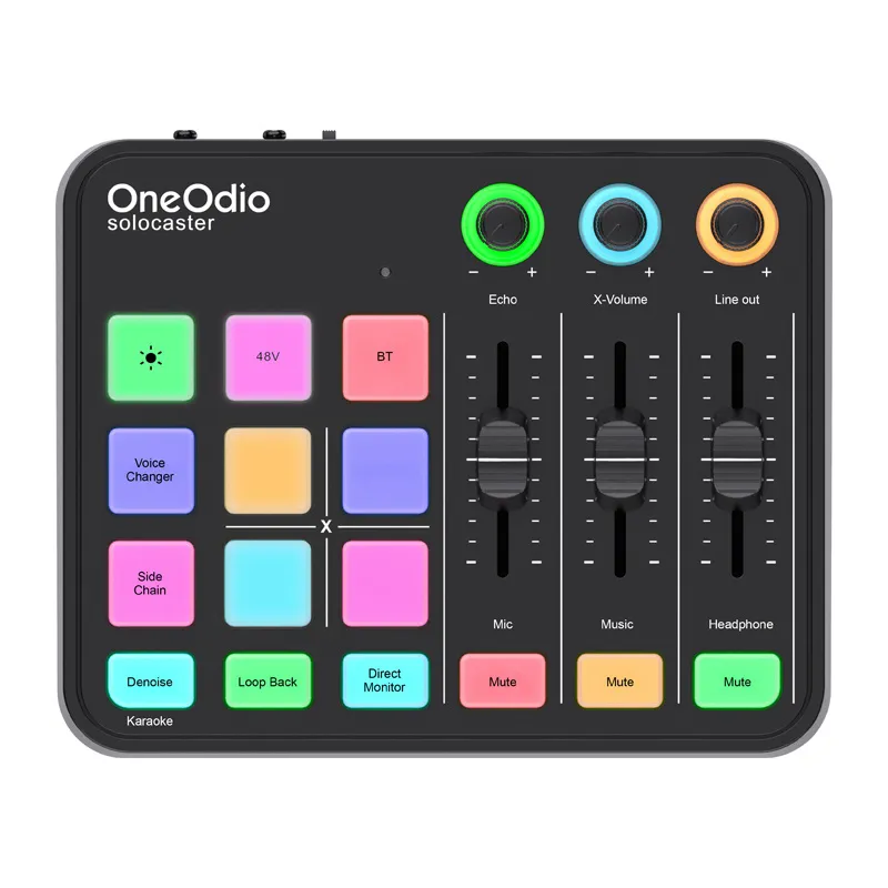 Mikser Audio ONEODIO Solocaster - Karta Dźwiękowa USB Do Streamingu