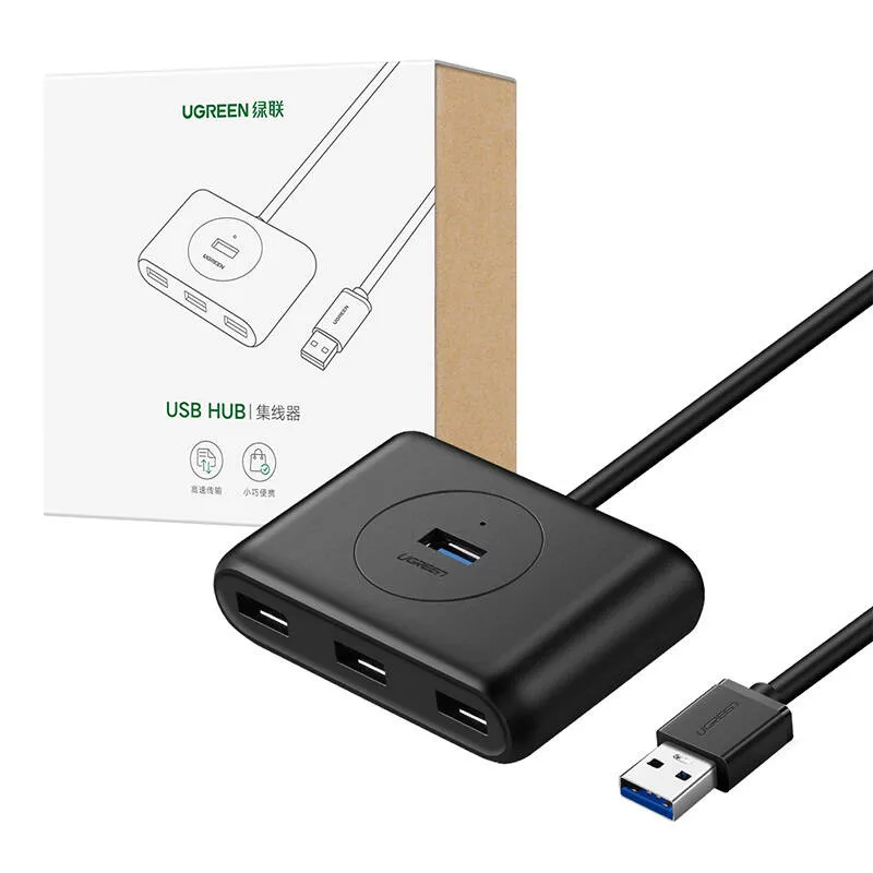 Hub UGREEN CR113 4-PORTOWY USB 3.0 1m - Czarny