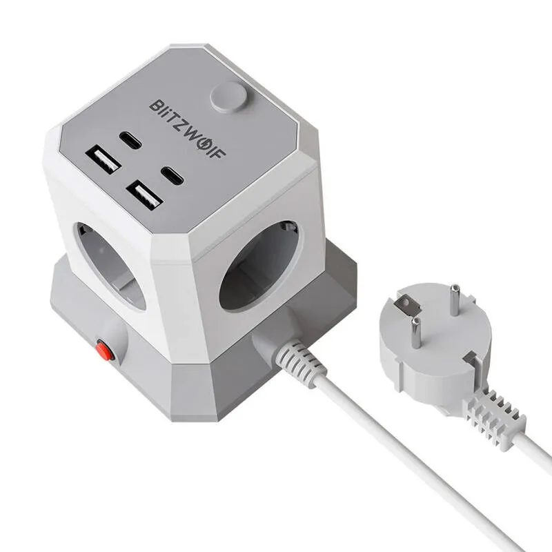 Listwa Zasilająca BLITZWOLF BW-EC1 8 Gniazd 4000W - Czarna
