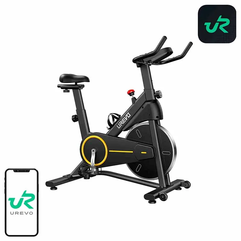 Rower Treningowy UREVO T1 12 kg Koło Zamachowe - Czarno-Żółty