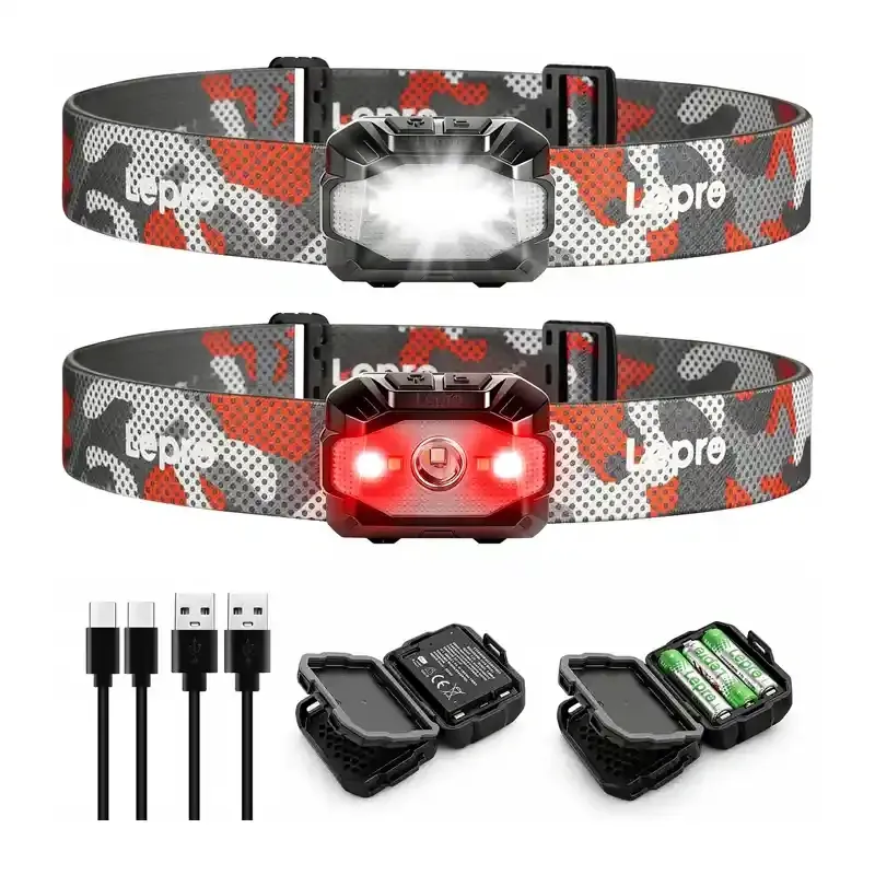 Latarka Czołowa LEPRO 320023-2 USB 300 Lumenów 2 szt