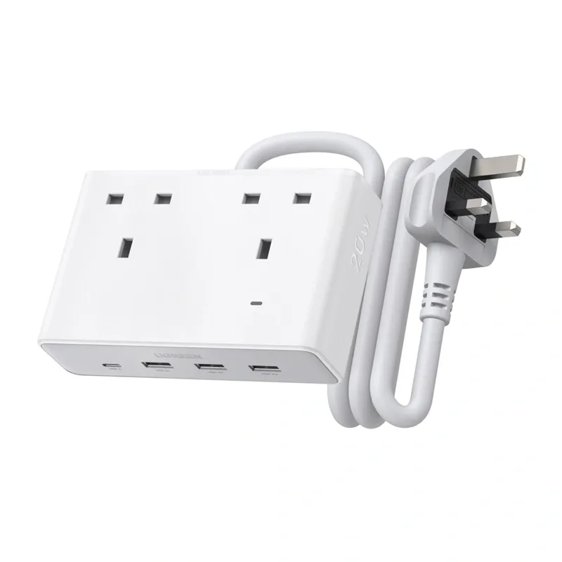 Listwa Zasilająca UGREEN Nexode S620 2X AC 3X USB USB-C 1.5m - Biała