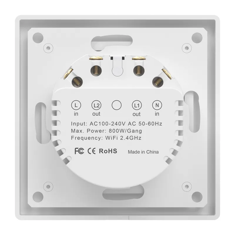Włącznik Światła AVATTO TS20-EU-W2 Wi-Fi 2-KANAŁOWY - Biały