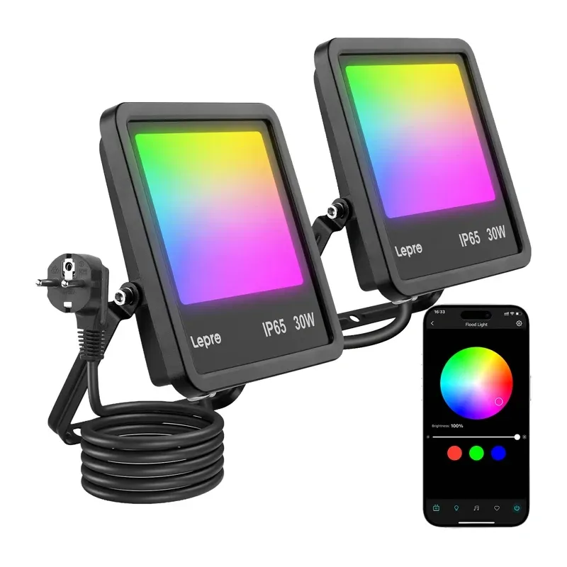 Naświetlacz LEPRO F1 30W LED RGB Wi-Fi Z AI - Inteligentne Oświetlenie