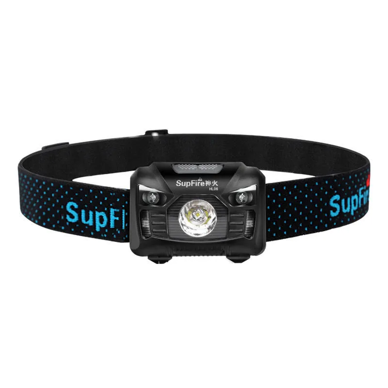 Latarka Czołowa SUPERFIRE HL06 500LM USB - Czarny