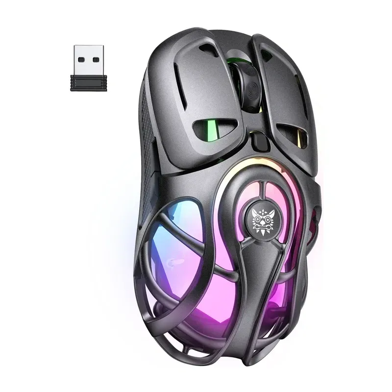 Mysz Gamingowa ONIKUMA DM02 USB-C Bezprzewodowa 12800 DPI - Szara