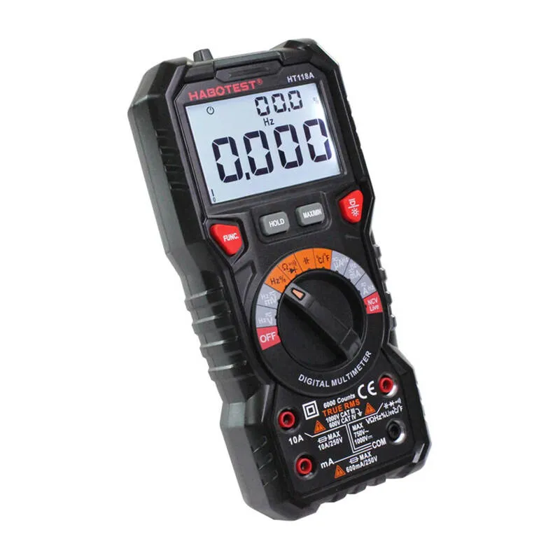 Multimetr Cyfrowy HABOTEST HT118A True RMS NCV - Zasilanie Bateryjne