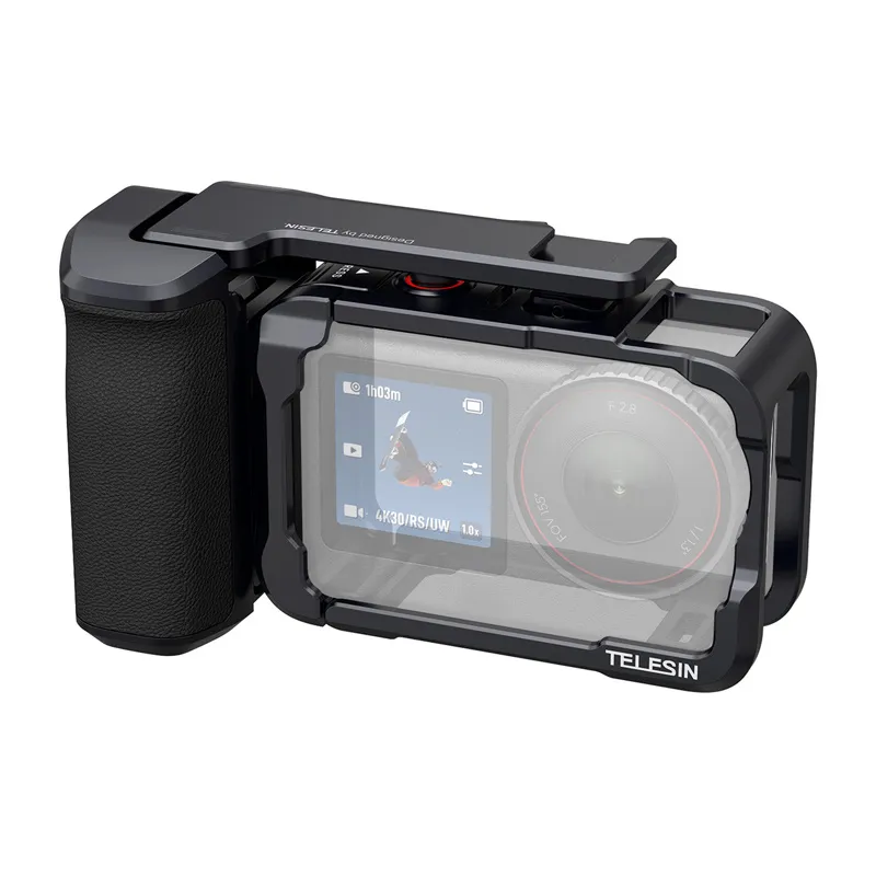 Obudowa Ochronna Z Uchwytem TELESIN Dla DJI Osmo Action 6 - Czarny