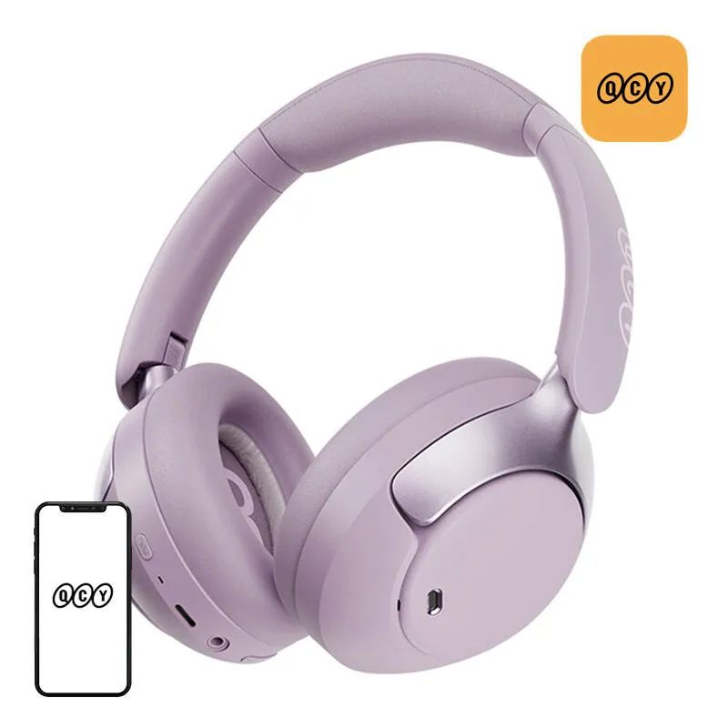 Słuchawki Bezprzewodowe QCY H3 Pro ANC Bluetooth 5.4 - Fioletowe