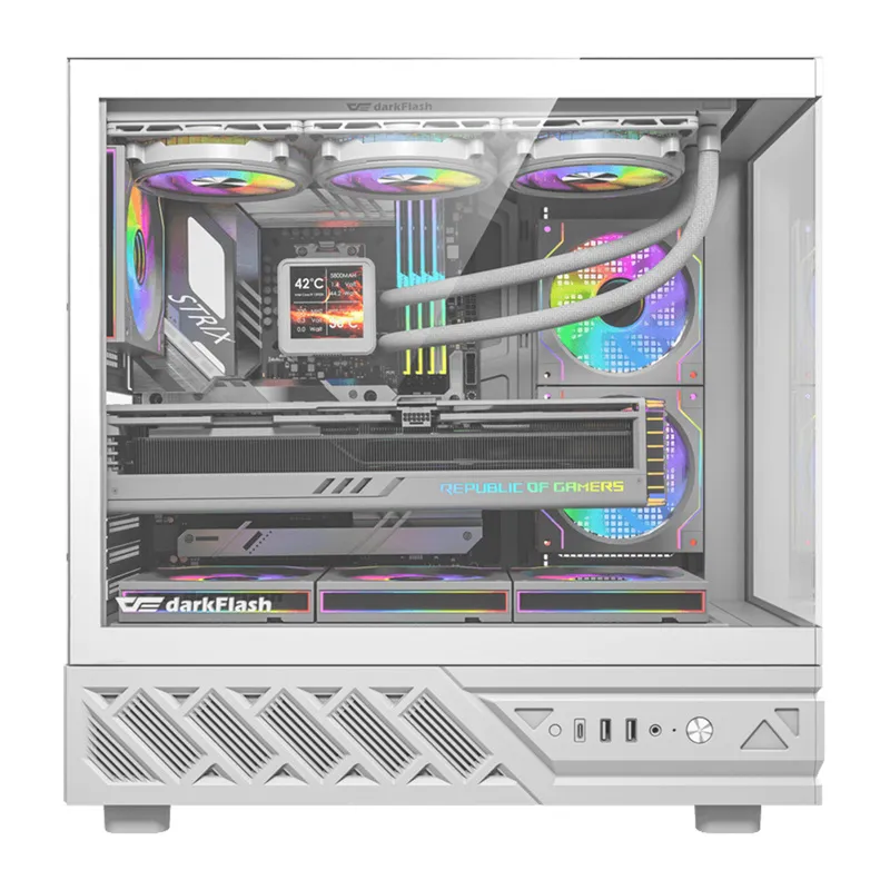 Obudowa Komputerowa DARKFLASH DS950V Z Wyświetlaczem 6" - Biała