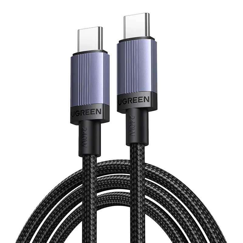 Kabel UGREEN L528 USB-C–USB-C 0,5m 100W - Szary