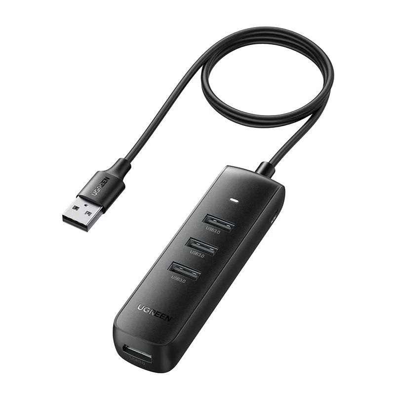Hub USB UGREEN CM416 4-PORTOWY 0,25m - Czarny