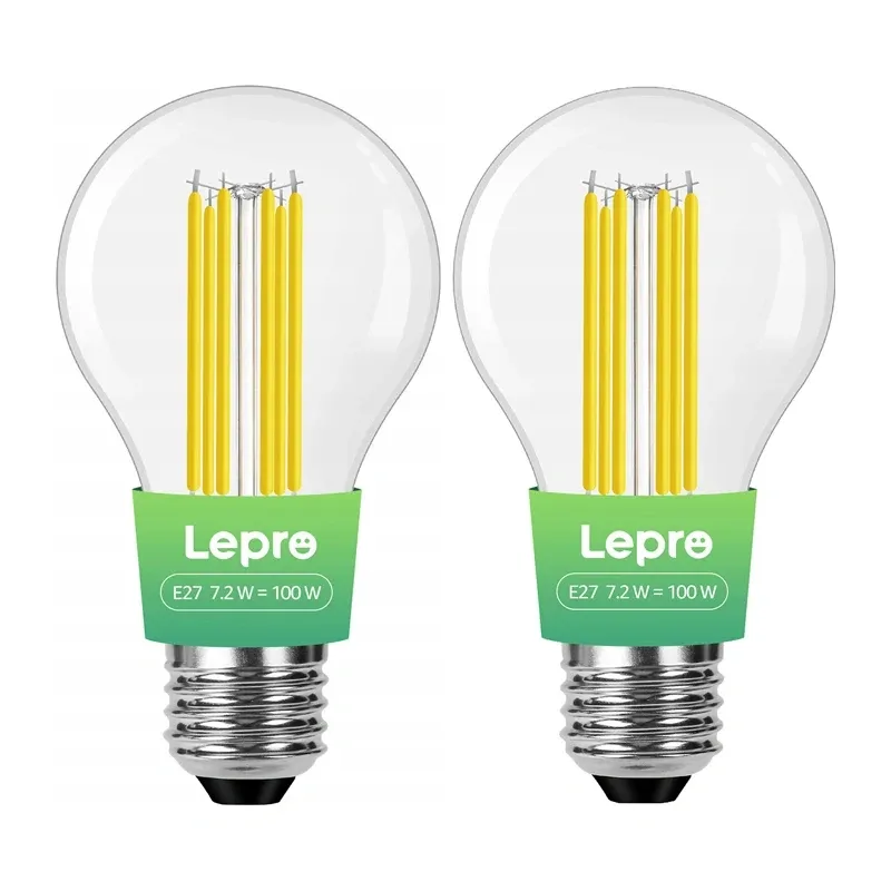 Żarówka LED LEPRO E27 7,2W Filament 1521LM 2700K - Ciepła