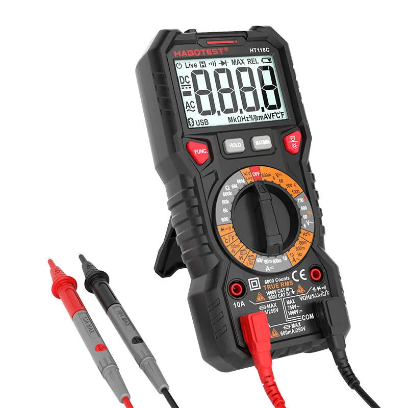 Multimetr Cyfrowy HABOTEST HT118C True RMS Z NCV I Latarką