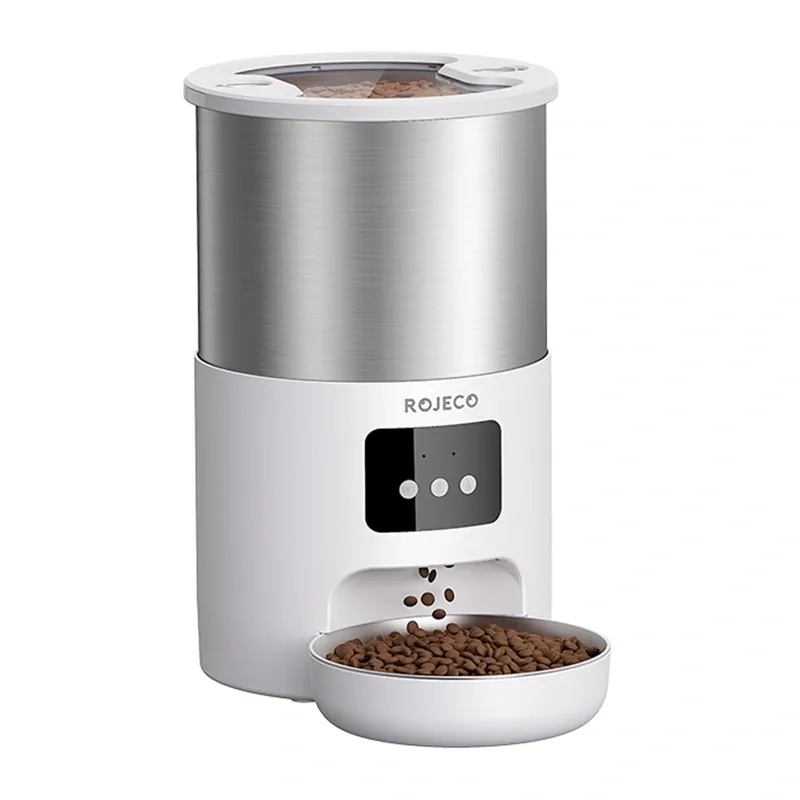 Dozownik Karmy ROJECO Smart Pet Feeder 4.5l - Stal Nierdzewna
