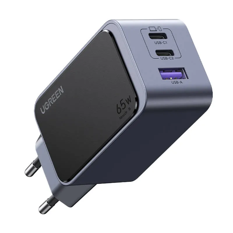 Ładowarka Sieciowa UGREEN Nexode S 65W USB-A+2XUSB-C - Szara