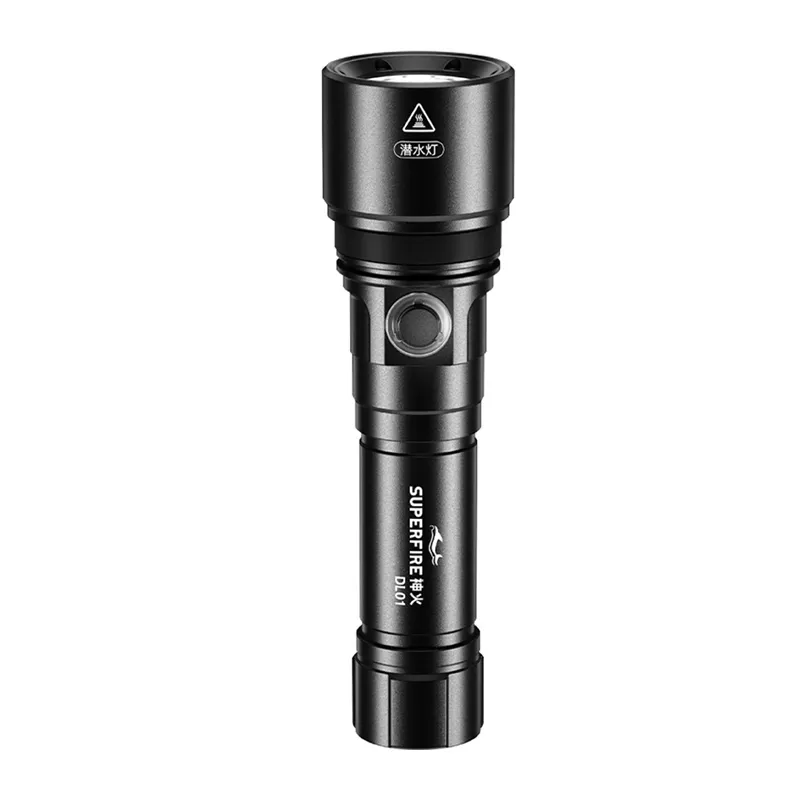 Latarka SUPERFIRE DL01 1400 Lm 15W Do Nurkowania - Czarna