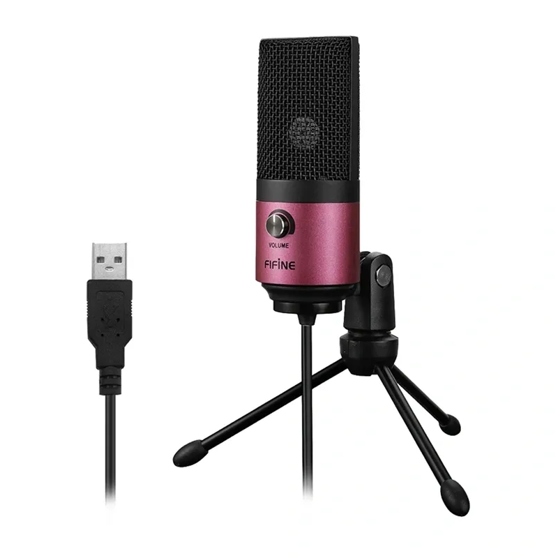 Mikrofon Pojemnościowy FIFINE K669 USB Kardioidalny - Różowy