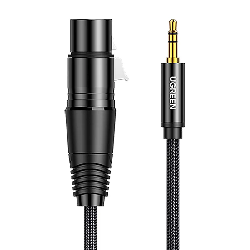 Kabel Audio UGREEN AV182 Jack 3.5mm Do XLR 1m - Czarny