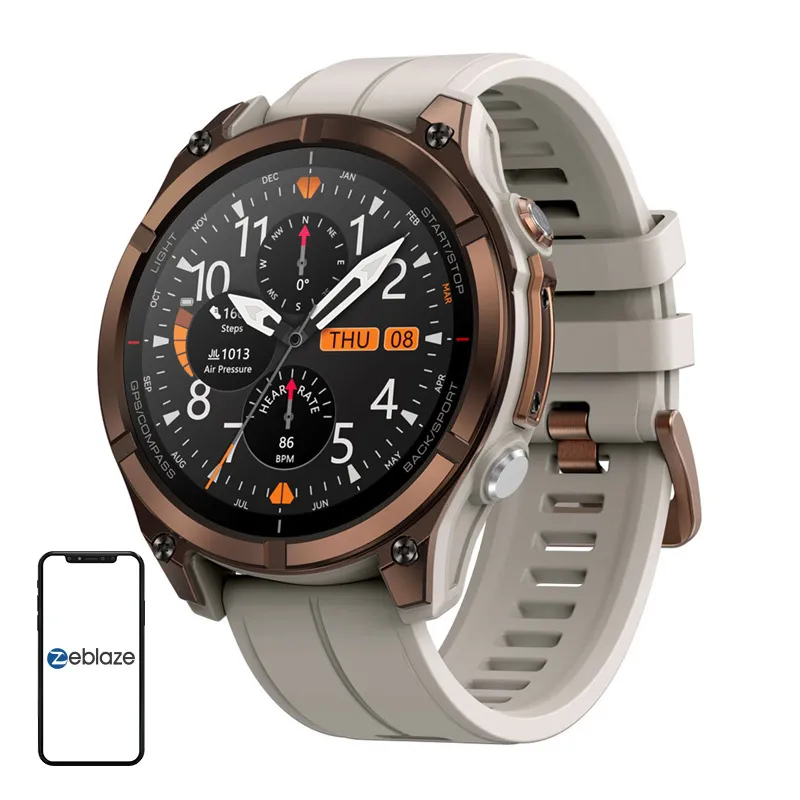 Smartwatch ZEBLAZE Stratos 4 Pro 1,43" AMOLED GPS 60 Dni - Brązowy