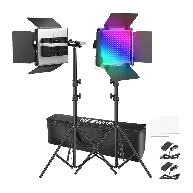 Lampa Wideo LED NEEWER 660 PRO II RGB 50W Ze Statywem - Czarna