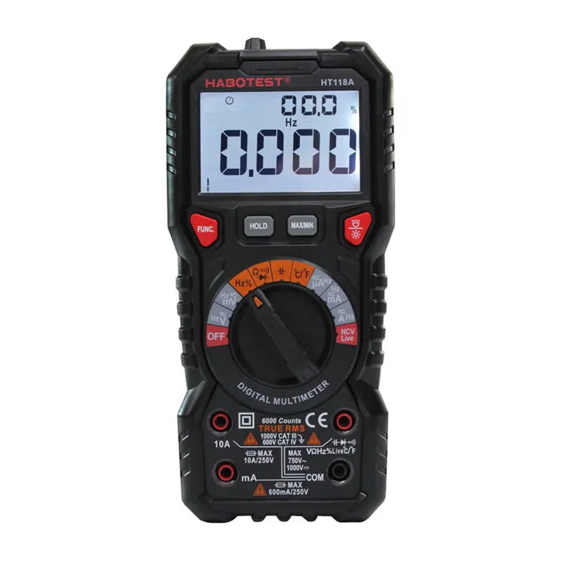 Multimetr Cyfrowy HABOTEST HT118A True RMS NCV - Zasilanie Bateryjne